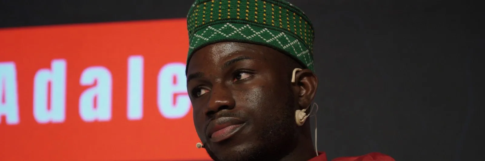 Faroukou Mintoiba speaking at a conference